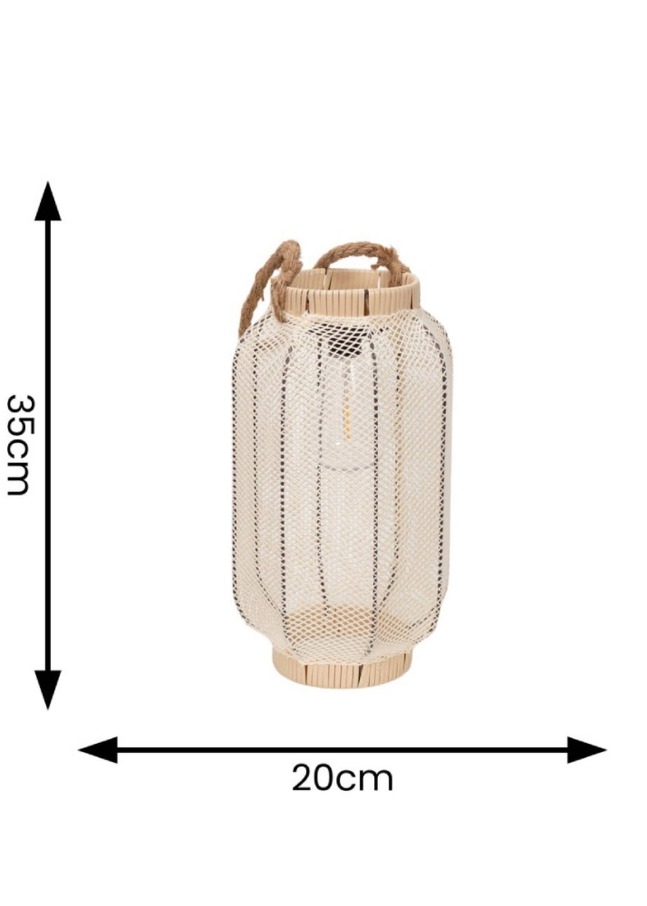 ValueLights Solar Mesh Basket Lantern With Integrated LED's (35cm x 20cm x 20cm)