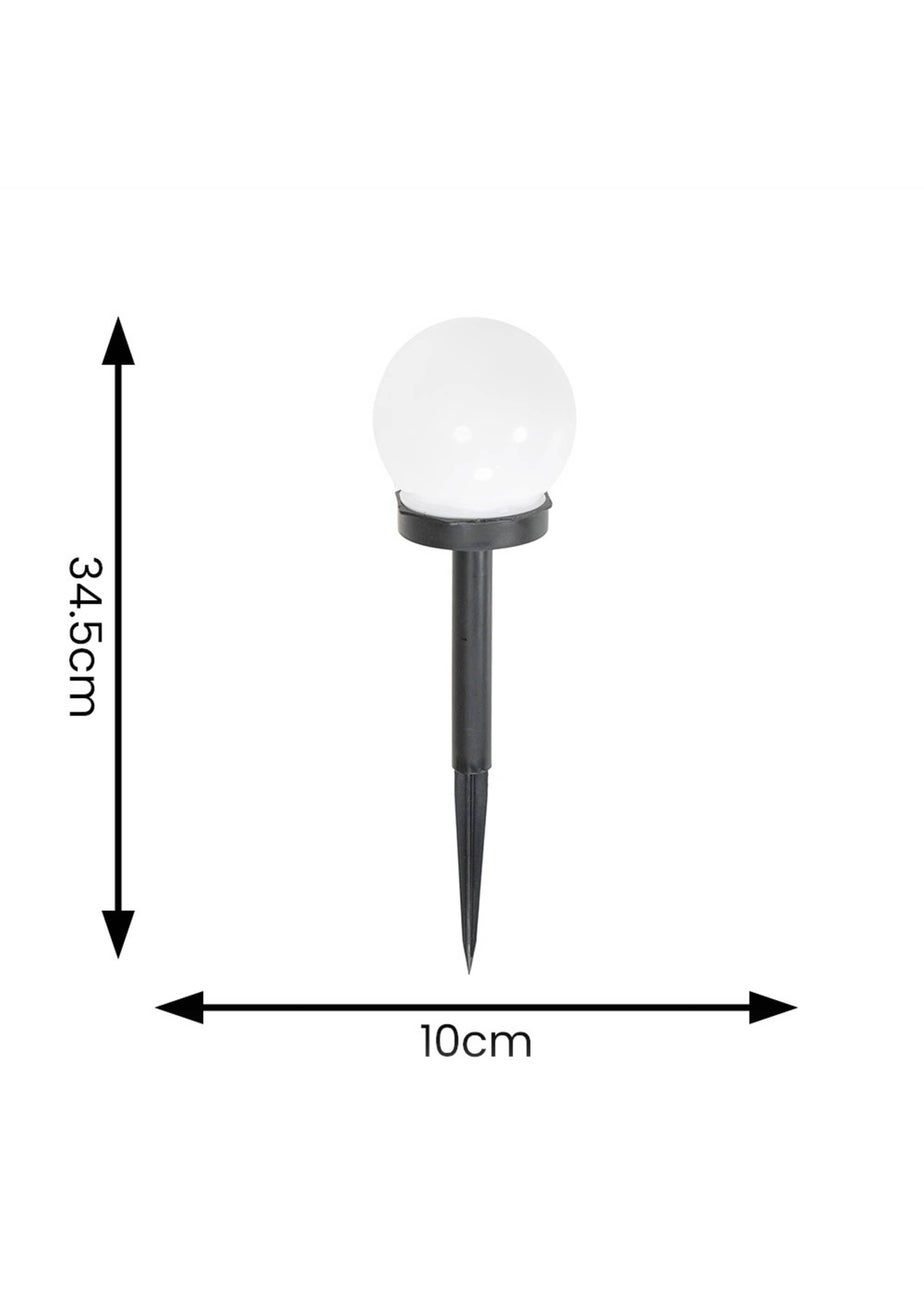 ValueLights Solar 3 Pack Black Spike Lights With Integrated Globe LED's