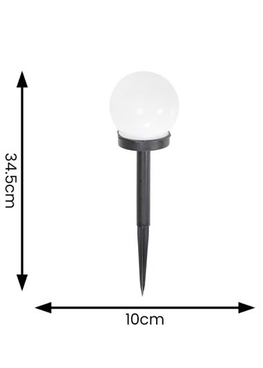 ValueLights Solar 3 Pack Black Spike Lights With Integrated Globe LED's