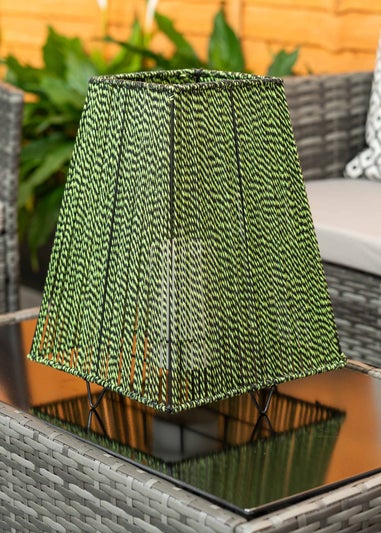 ValueLights Battery Operated Outdoor Green Lantern With Integrated LED's (33.5cm x 25cm x 25cm)