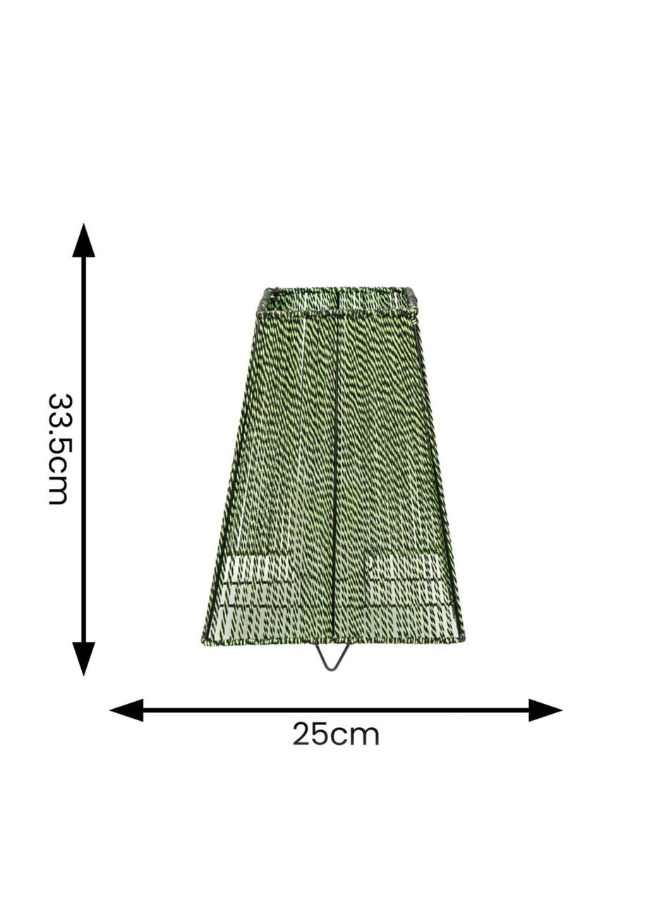 ValueLights Battery Operated Outdoor Green Lantern With Integrated LED's (33.5cm x 25cm x 25cm)