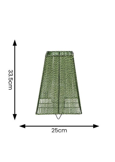 ValueLights Battery Operated Outdoor Green Lantern With Integrated LED's (33.5cm x 25cm x 25cm)