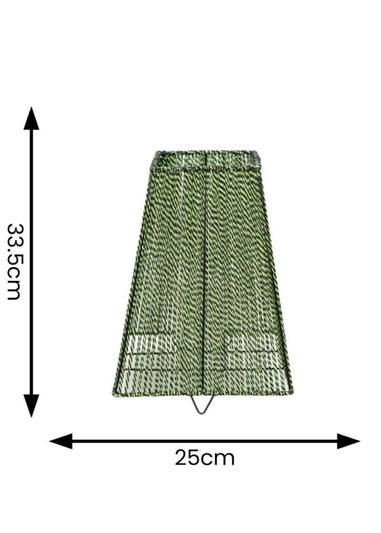 ValueLights Battery Operated Outdoor Green Lantern With Integrated LED's (33.5cm x 25cm x 25cm)