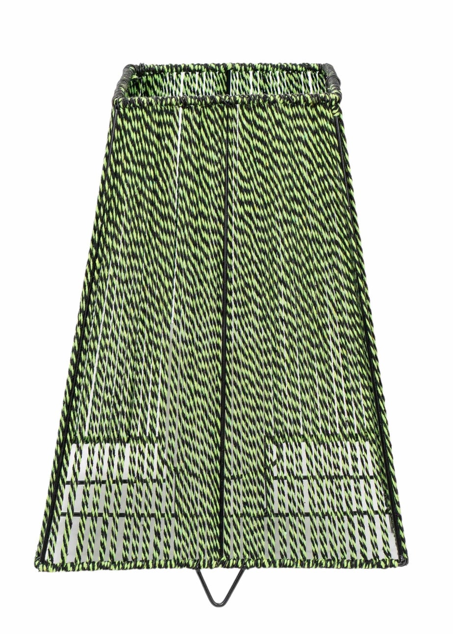 ValueLights Battery Operated Outdoor Green Lantern With Integrated LED's (33.5cm x 25cm x 25cm)