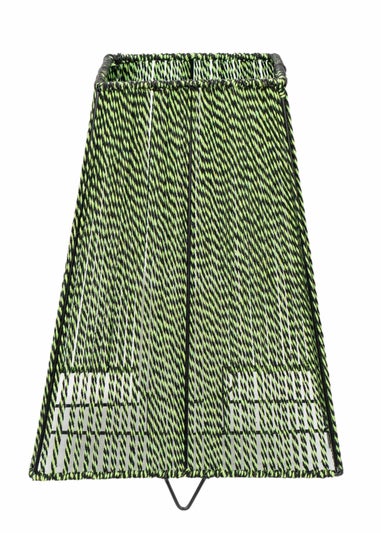 ValueLights Battery Operated Outdoor Green Lantern With Integrated LED's (33.5cm x 25cm x 25cm)