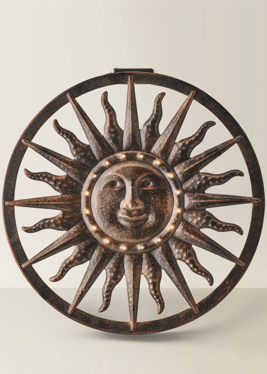 ValueLights Solar Bronze Sun Wall Light With Integrated LED's (35cm x 40cm x 40cm)