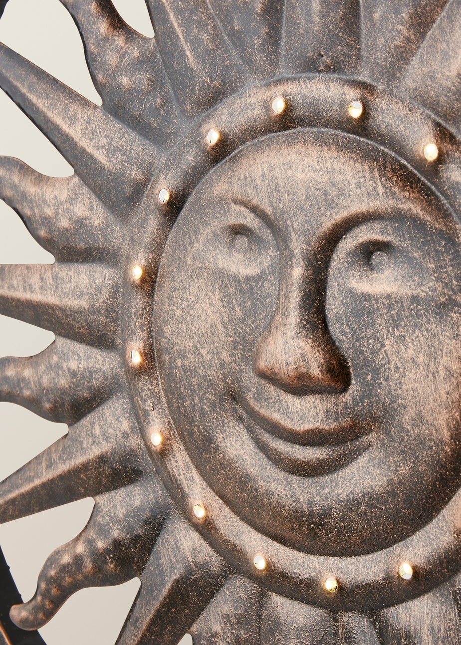 ValueLights Solar Bronze Sun Wall Light With Integrated LED's (35cm x 40cm x 40cm)