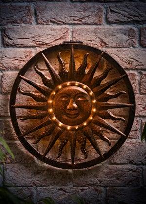 ValueLights Solar Bronze Sun Wall Light With Integrated LED's (35cm x 40cm x 40cm)