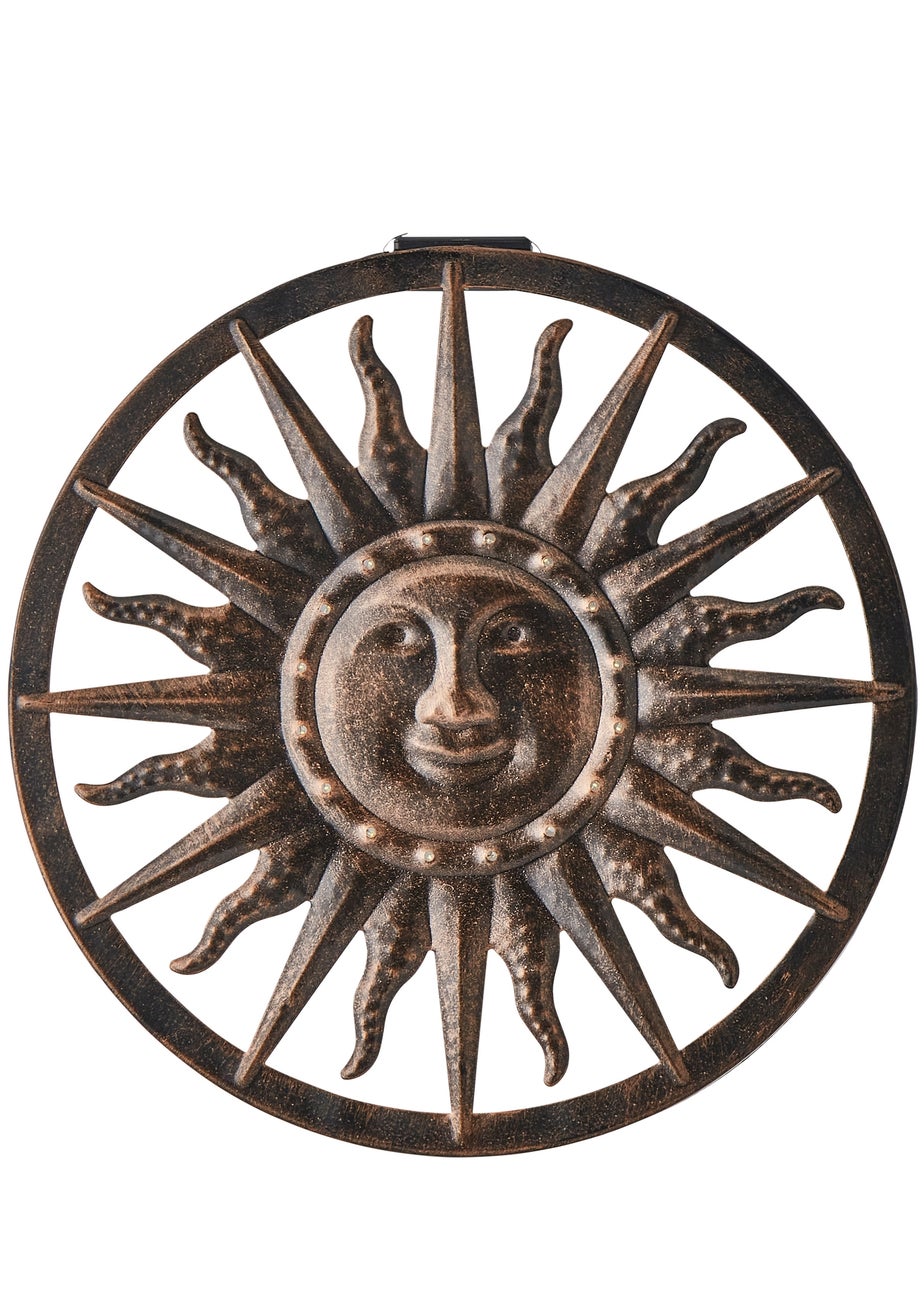 ValueLights Solar Bronze Sun Wall Light With Integrated LED's (35cm x 40cm x 40cm)