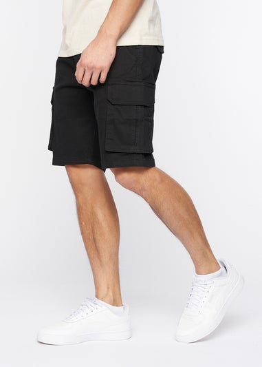 Crosshatch Black Frentons Cargo Shorts