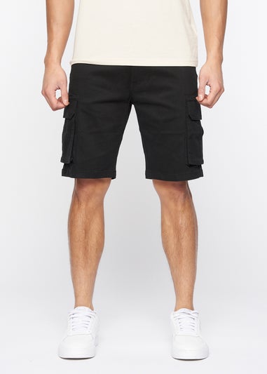 Crosshatch Black Frentons Cargo Shorts