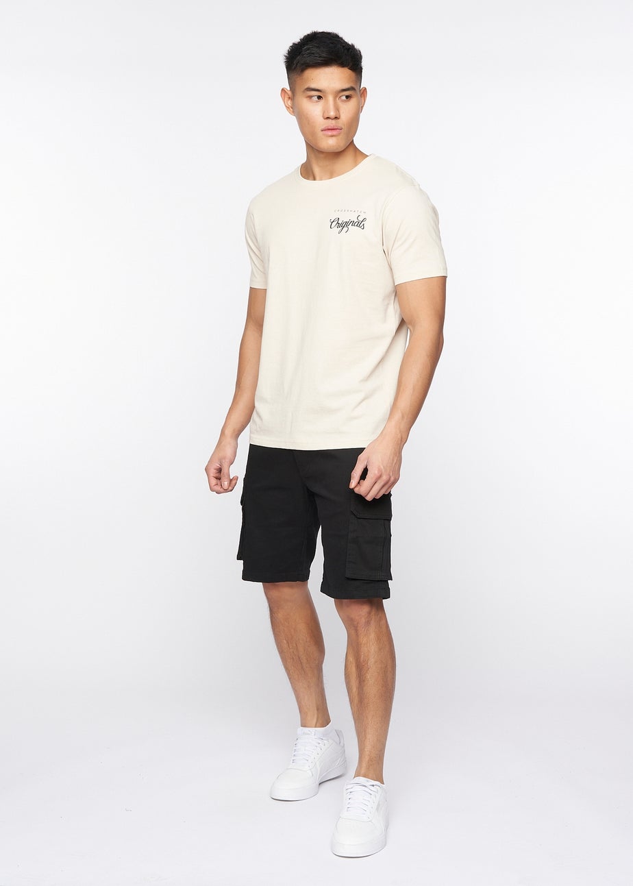 Crosshatch Black Frentons Cargo Shorts