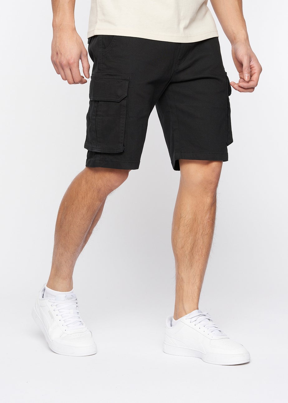Crosshatch Black Frentons Cargo Shorts