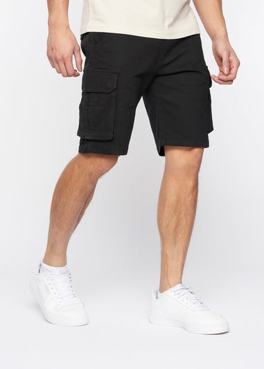 Crosshatch Black Frentons Cargo Shorts