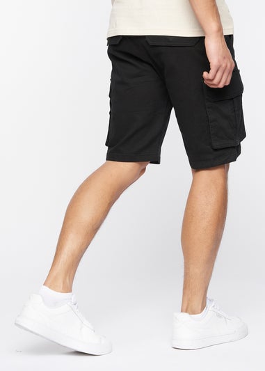 Crosshatch Black Frentons Cargo Shorts