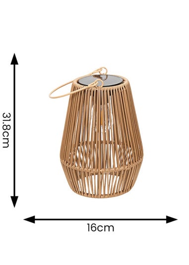 ValueLights Solar 2 Pack Faux Bamboo Lanterns With Integrated LED's