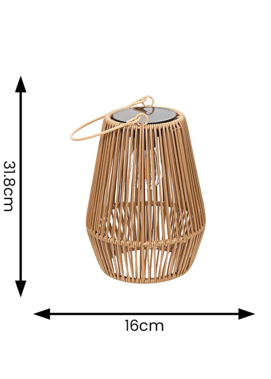 ValueLights Solar 2 Pack Faux Bamboo Lanterns With Integrated LED's