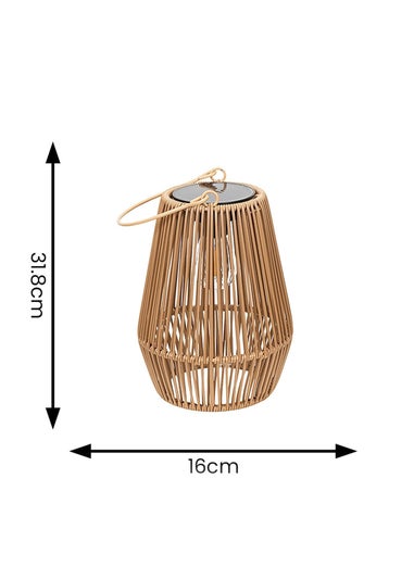 ValueLights Solar 2 Pack Faux Bamboo Lanterns With Integrated LED's