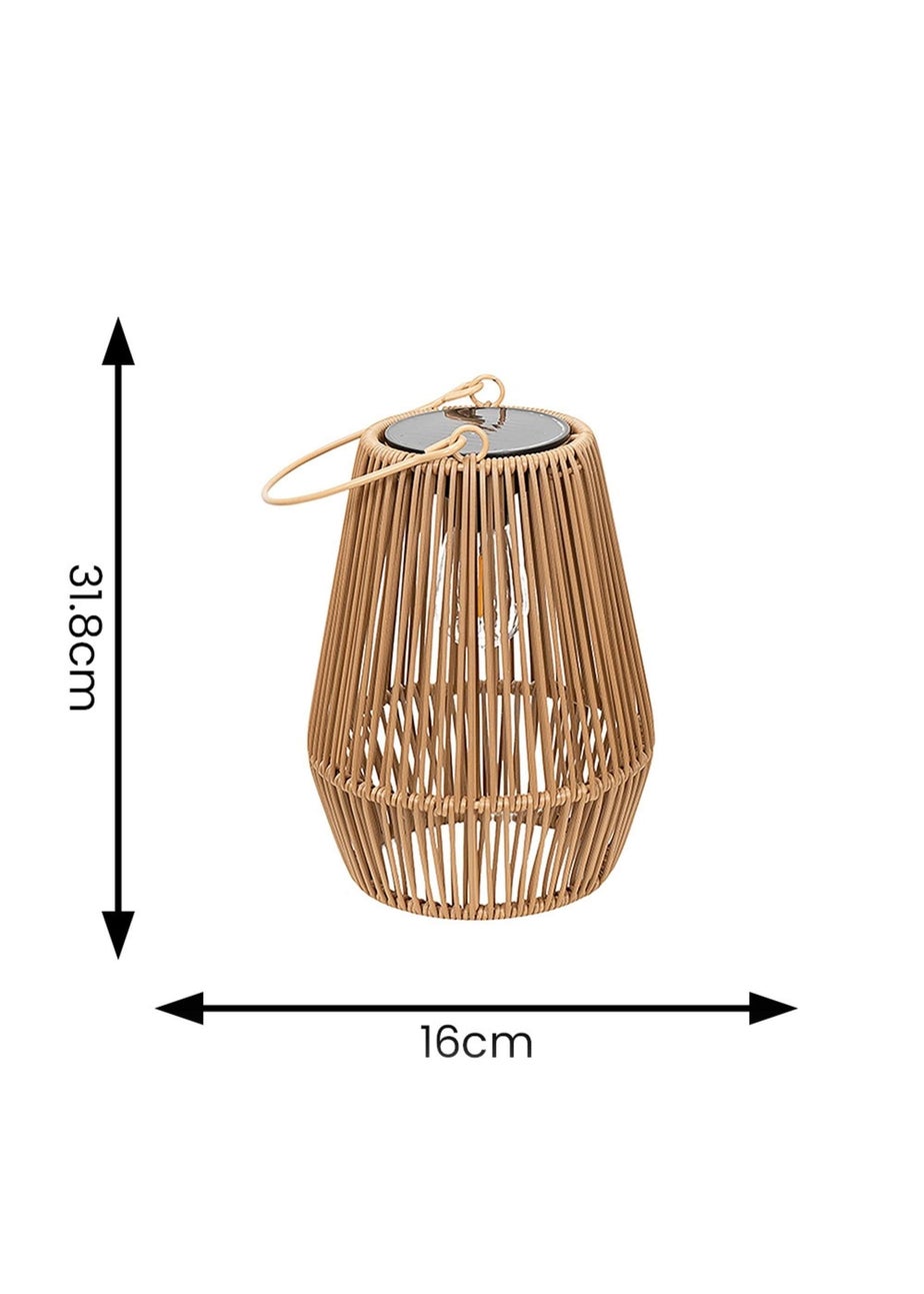 ValueLights Solar 2 Pack Faux Bamboo Lanterns With Integrated LED's