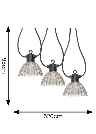 ValueLights Pleated Outdoor Battery Operated String Lights With Integrated LED's 6 Pack