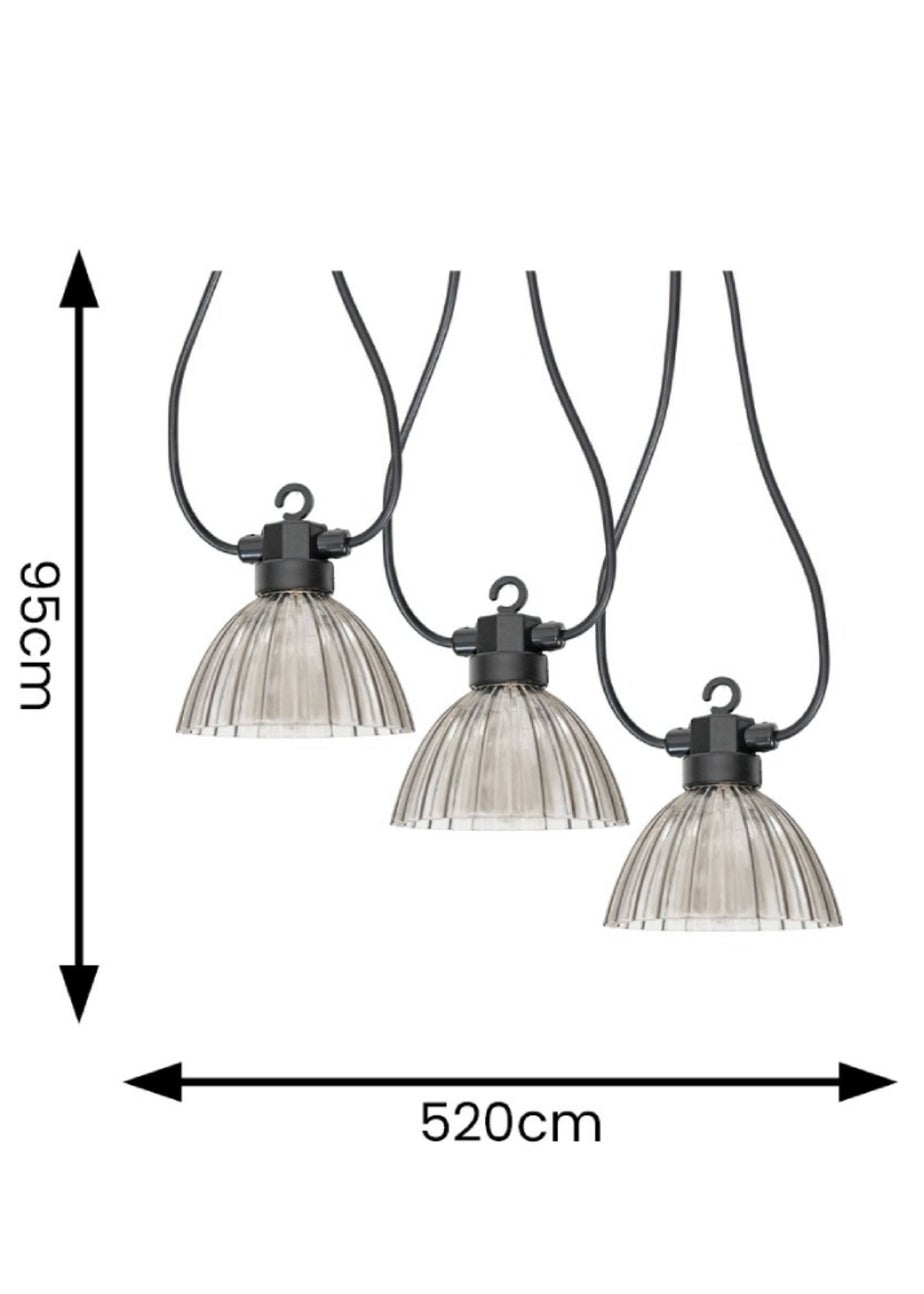 ValueLights Pleated Outdoor Battery Operated String Lights With Integrated LED's 6 Pack