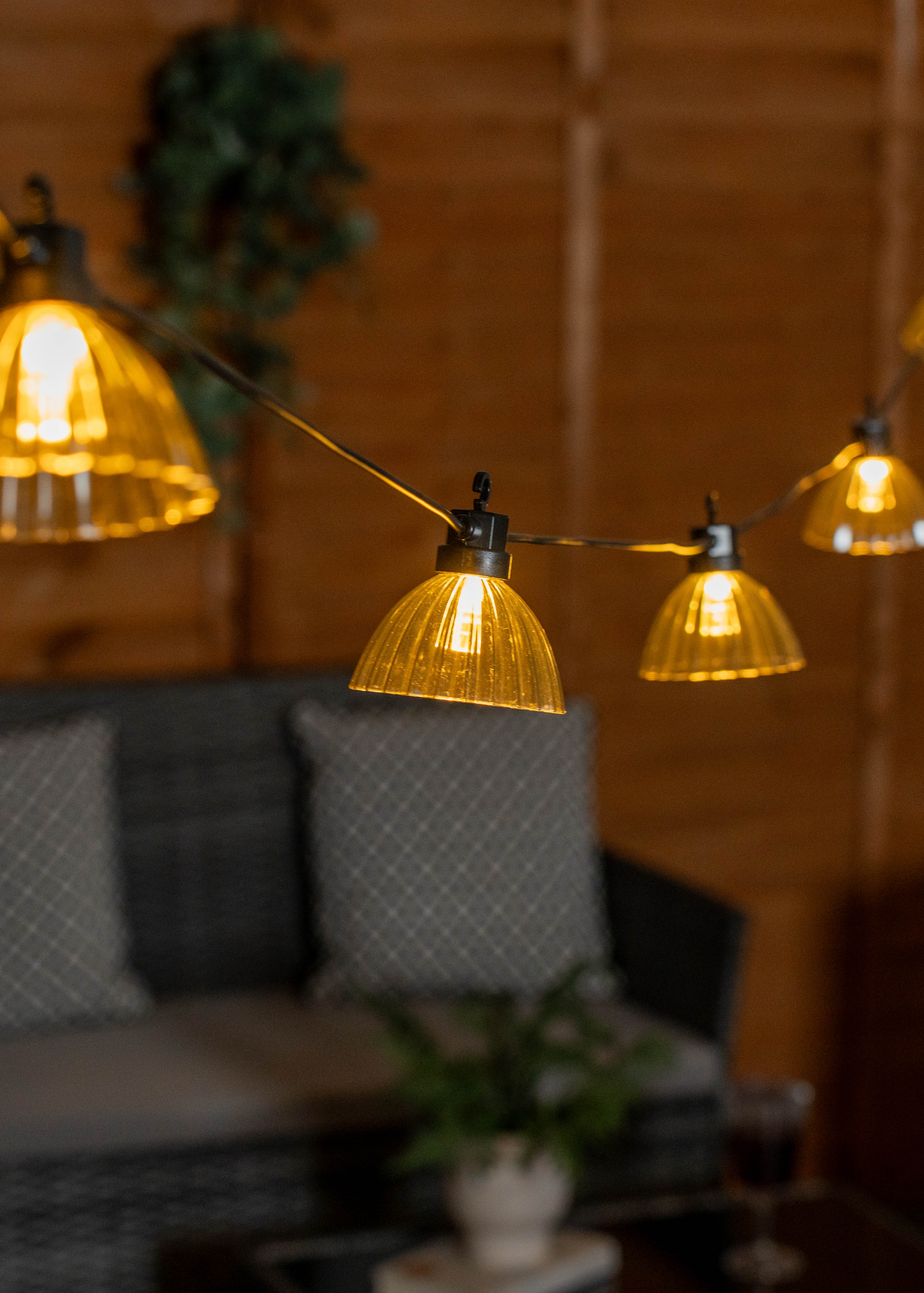 ValueLights Pleated Outdoor Battery Operated String Lights With Integrated LED's 6 Pack