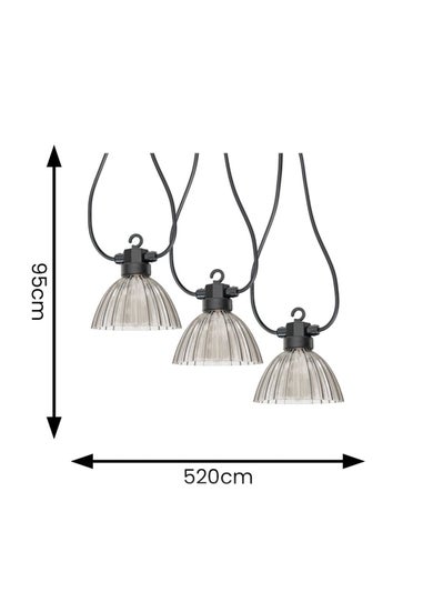 ValueLights Pleated Outdoor Battery Operated String Lights With Integrated LED's 6 Pack