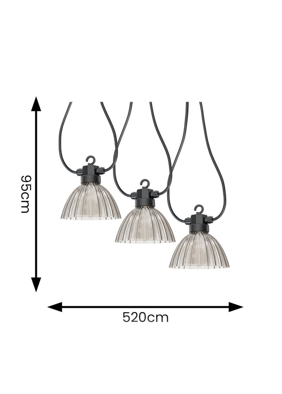 ValueLights Pleated Outdoor Battery Operated String Lights With Integrated LED's 6 Pack
