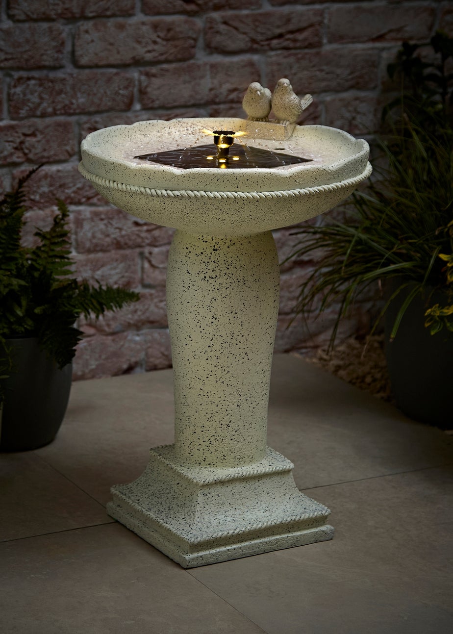 ValueLights Solar Bird Bath Water Fountain Garden Feature (58cm x 36.5cm x 36.5cm)