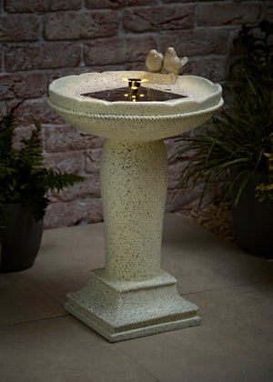 ValueLights Solar Bird Bath Water Fountain Garden Feature (58cm x 36.5cm x 36.5cm)