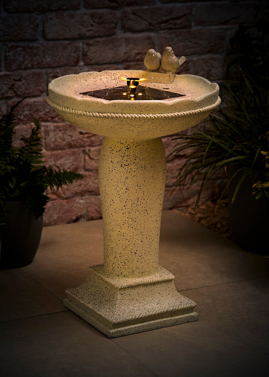 ValueLights Solar Bird Bath Water Fountain Garden Feature (58cm x 36.5cm x 36.5cm)