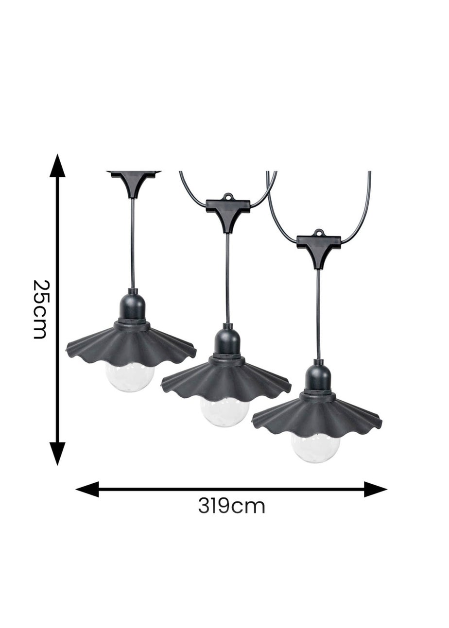 ValueLights Scallop Outdoor Battery Operated String Lights With Integrated LED's 6 Pack