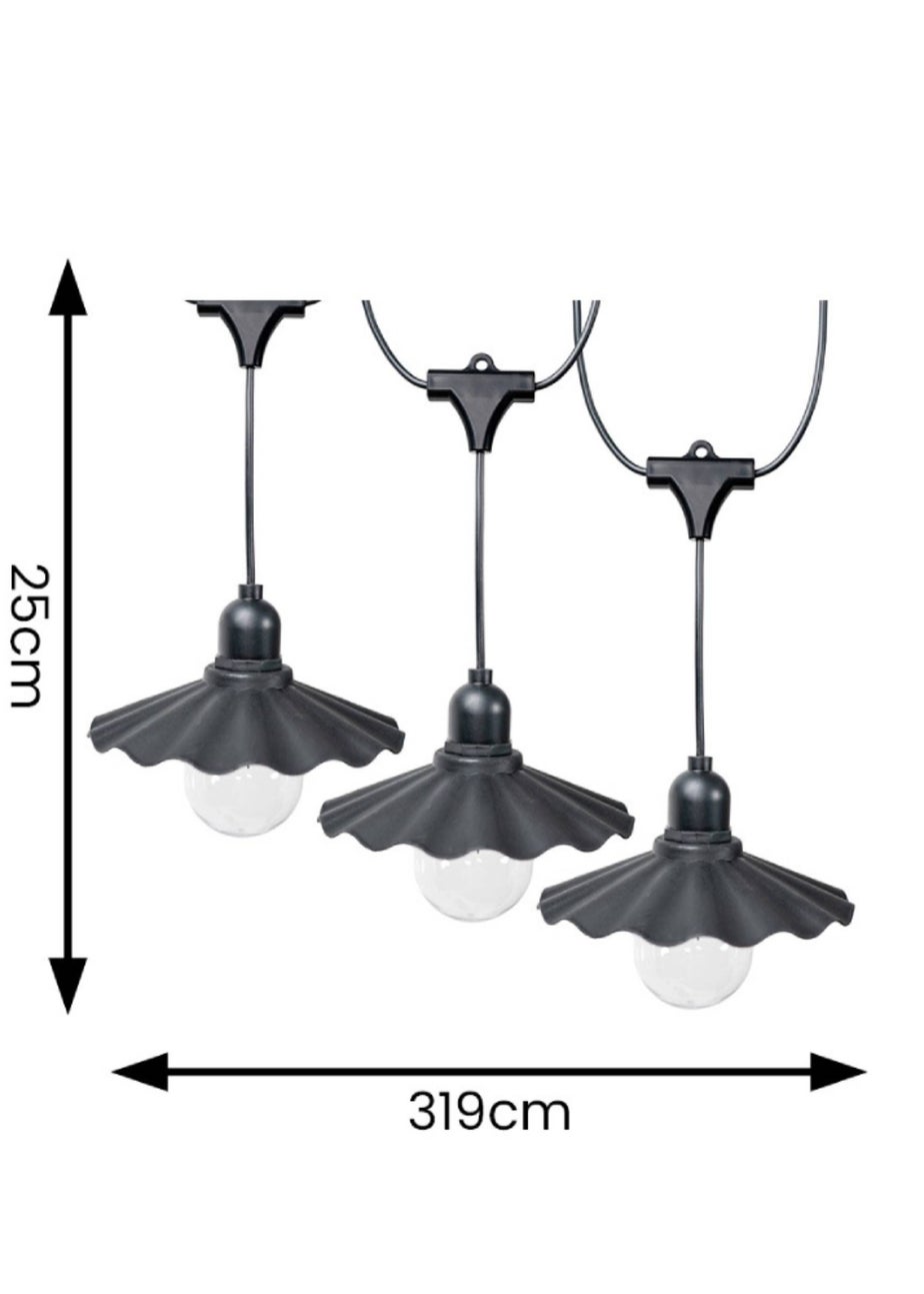 ValueLights Scallop Outdoor Battery Operated String Lights With Integrated LED's 6 Pack