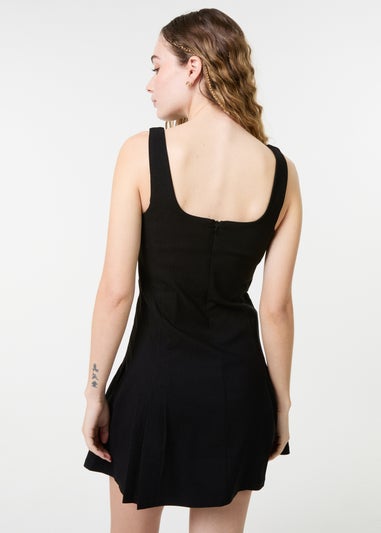 Pink Vanilla Black Pleated Mini Dress