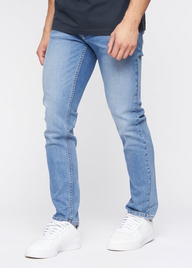 Crosshatch Light Wash Malcolm Slim Fit Jeans