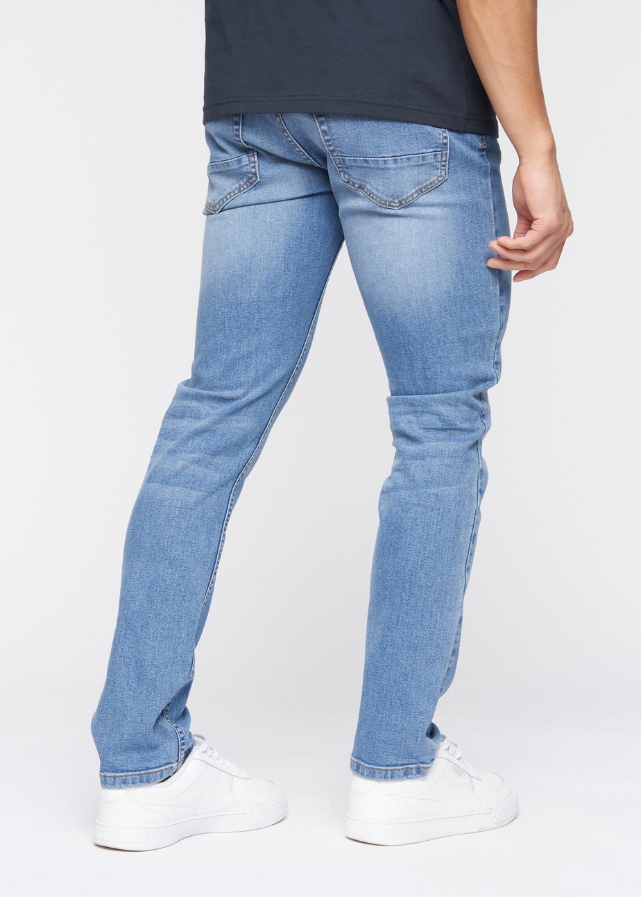 Crosshatch Light Wash Malcolm Slim Fit Jeans