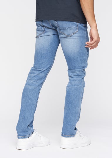 Crosshatch Light Wash Malcolm Slim Fit Jeans