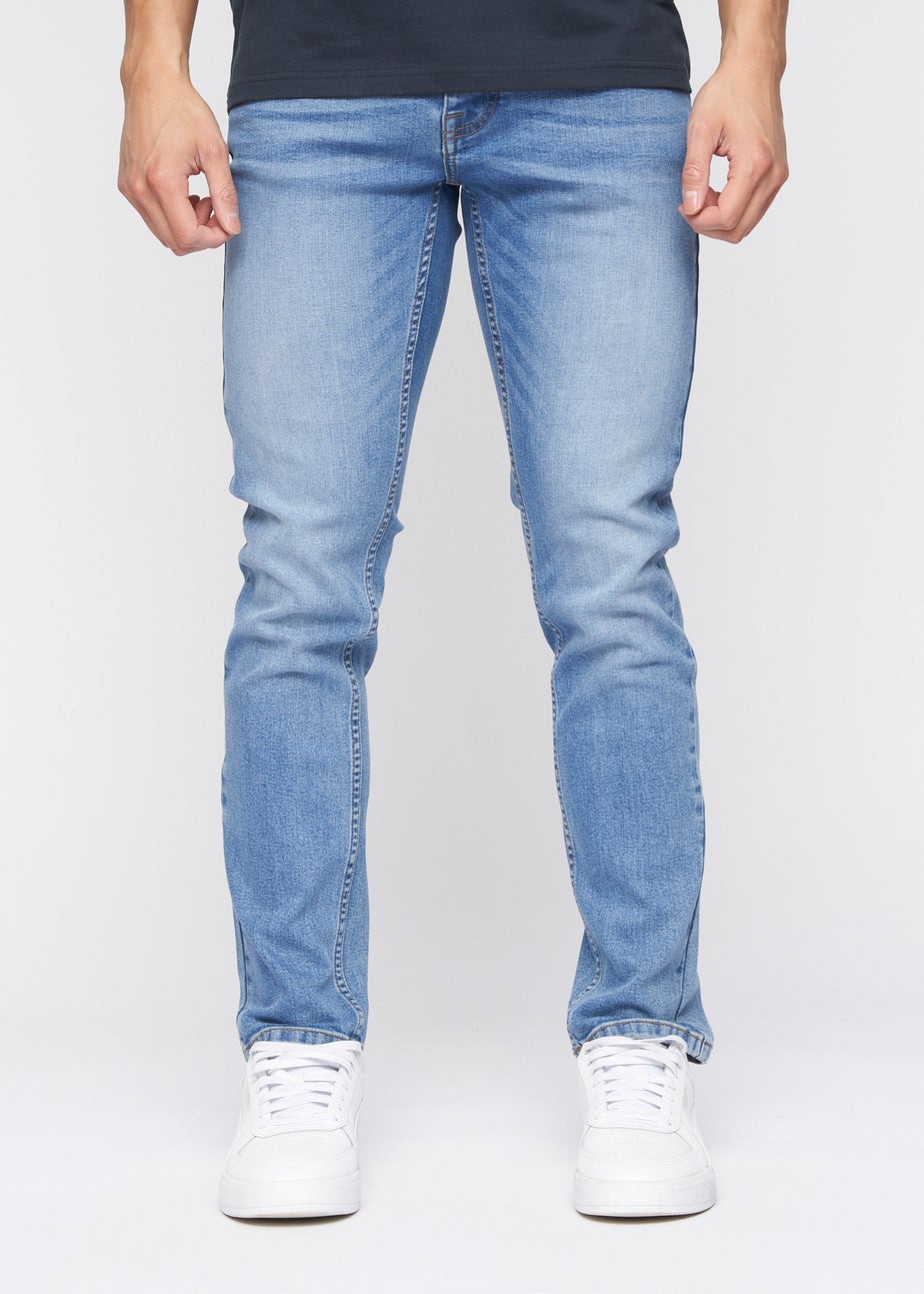 Crosshatch Light Wash Malcolm Slim Fit Jeans
