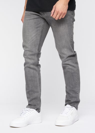 Crosshatch Light Grey Malcolm Slim Fit Jeans