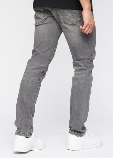 Crosshatch Light Grey Malcolm Slim Fit Jeans