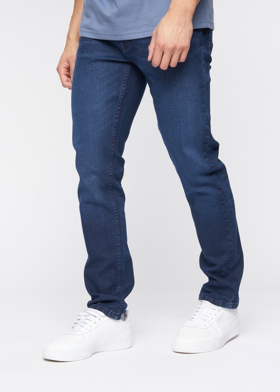 Crosshatch Dark Wash Malcolm Slim Fit Jeans
