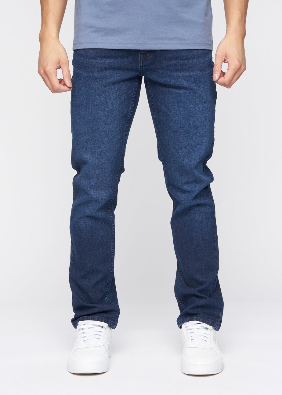 Crosshatch Dark Wash Malcolm Slim Fit Jeans