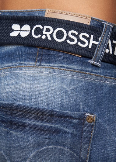 Crosshatch Stone Wash New Embossed Techno Denim Jeans