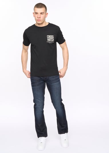 Crosshatch Dark Wash New Embossed Techno Denim Jeans