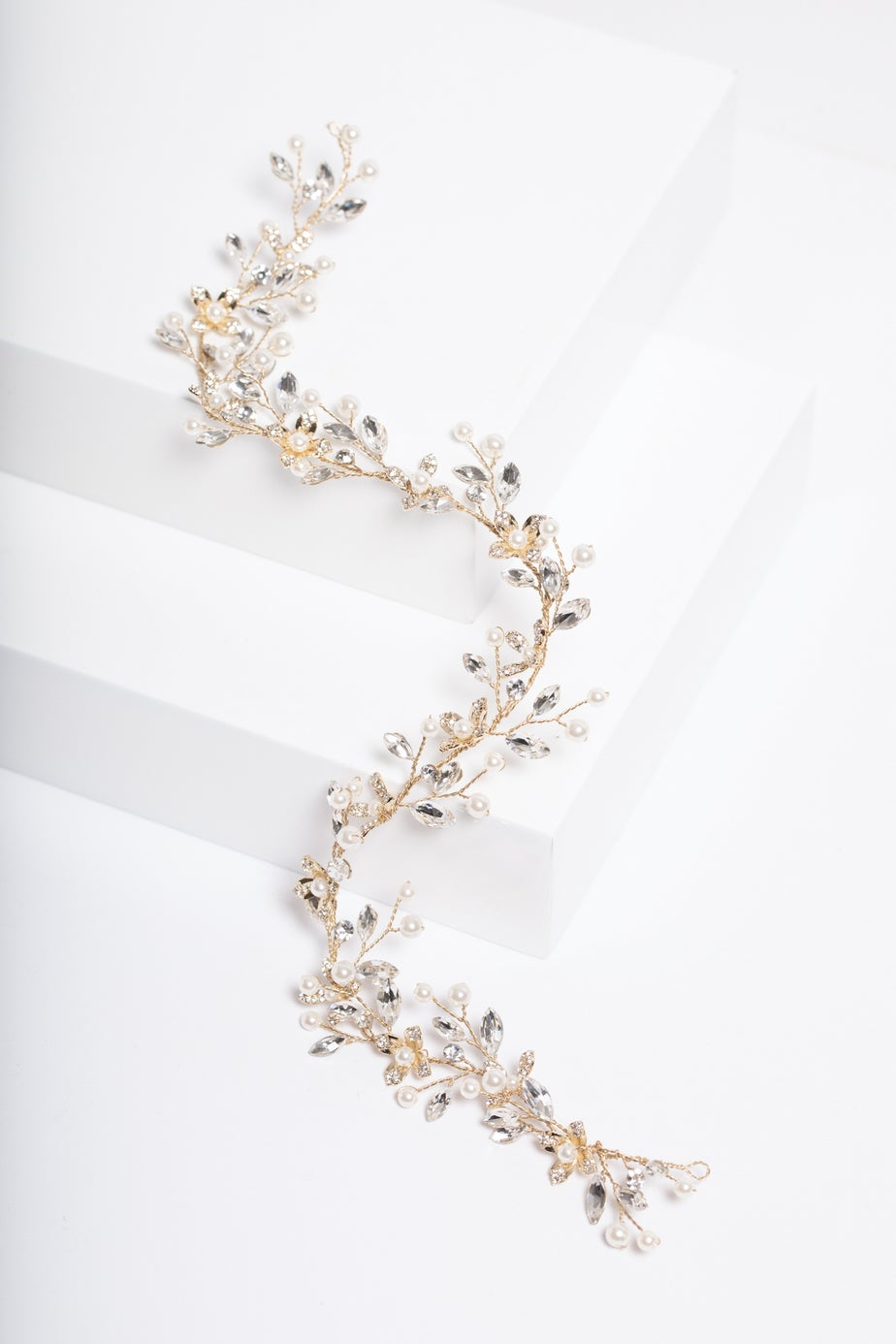 Jon Richard Gold Plated Pearl And Crystal Floral Hair Vine