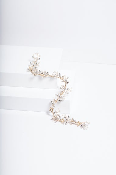 Jon Richard Gold Plated Pearl And Crystal Floral Hair Vine