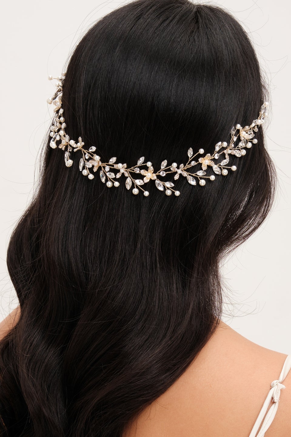 Jon Richard Gold Plated Pearl And Crystal Floral Hair Vine