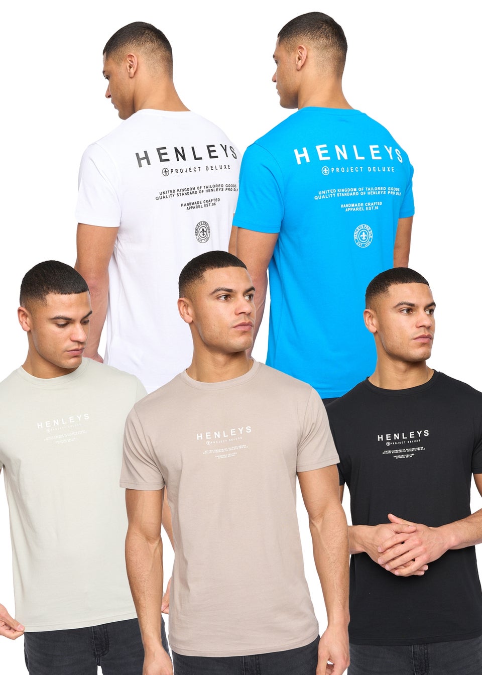 Henleys Assorted Henstack T-Shirt 5 Pack