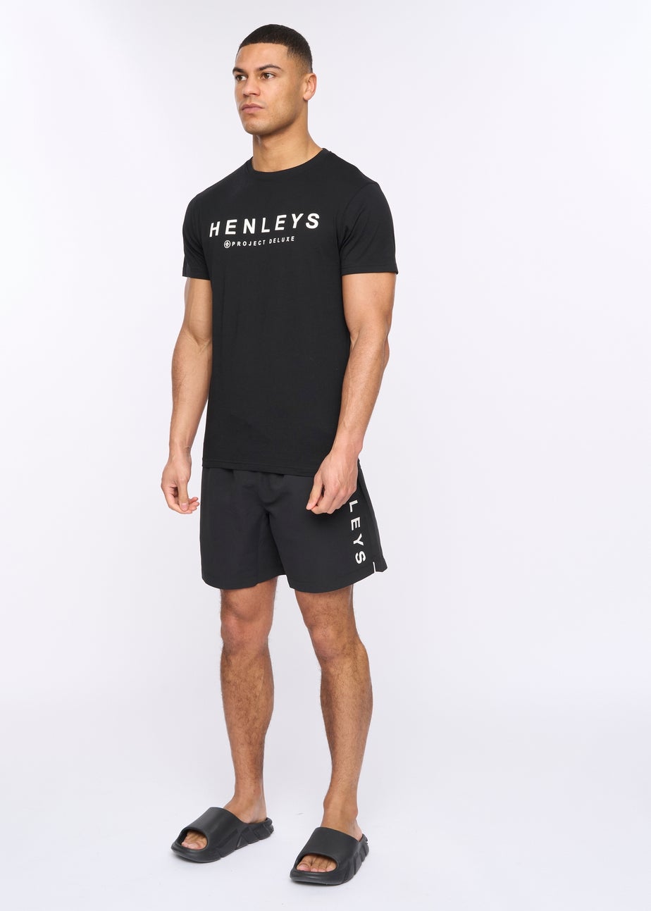 Henleys  Black Henybold Swim Shorts