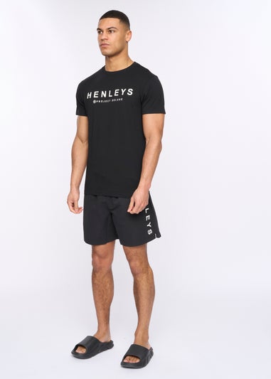 Henleys  Black Henybold Swim Shorts
